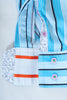 Robert Graham Blue Barcode Stripe Shirt