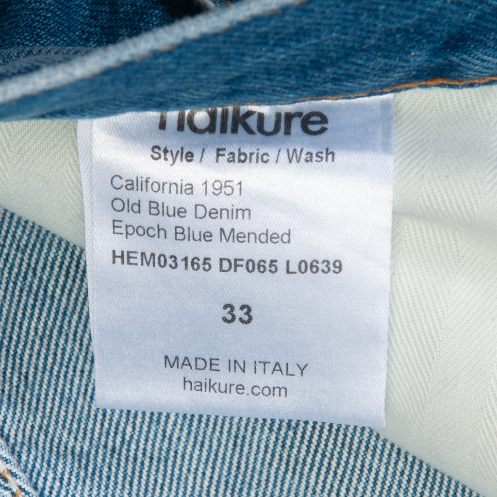 Haikure Epoch Blue Mended California 1951 Jeans