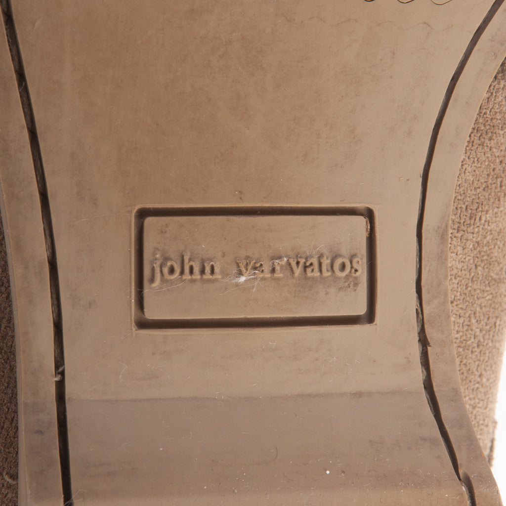 John Varvatos Mainline Brown Textured Suede Derby Shoes