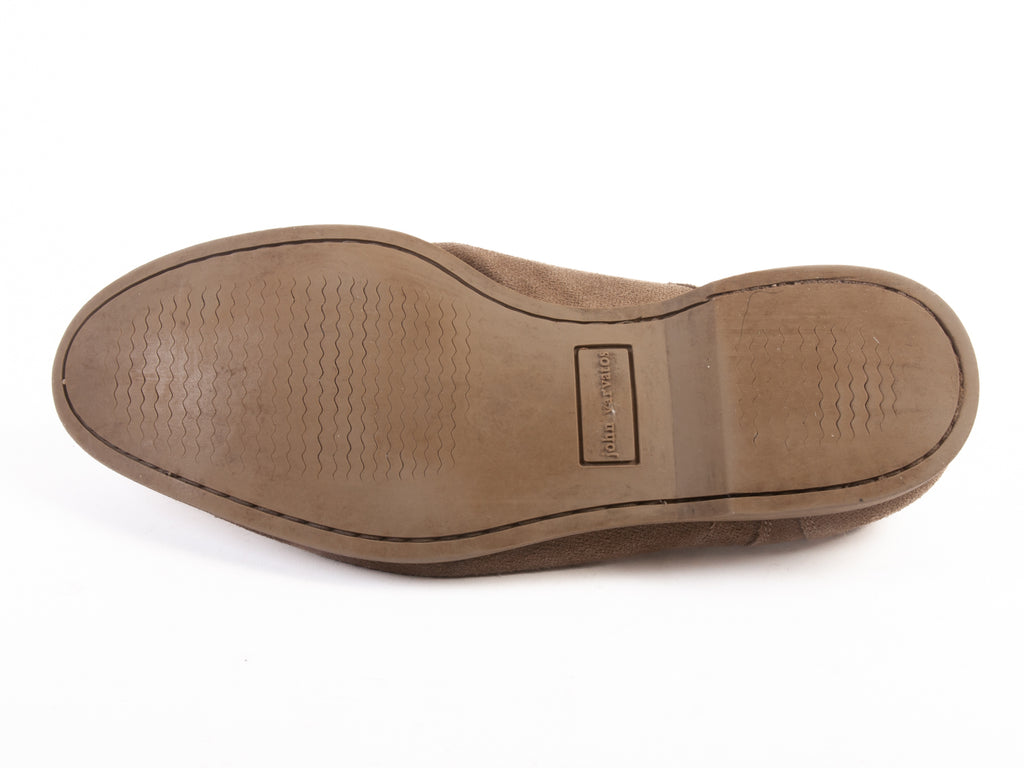John Varvatos Mainline Brown Textured Suede Derby Shoes