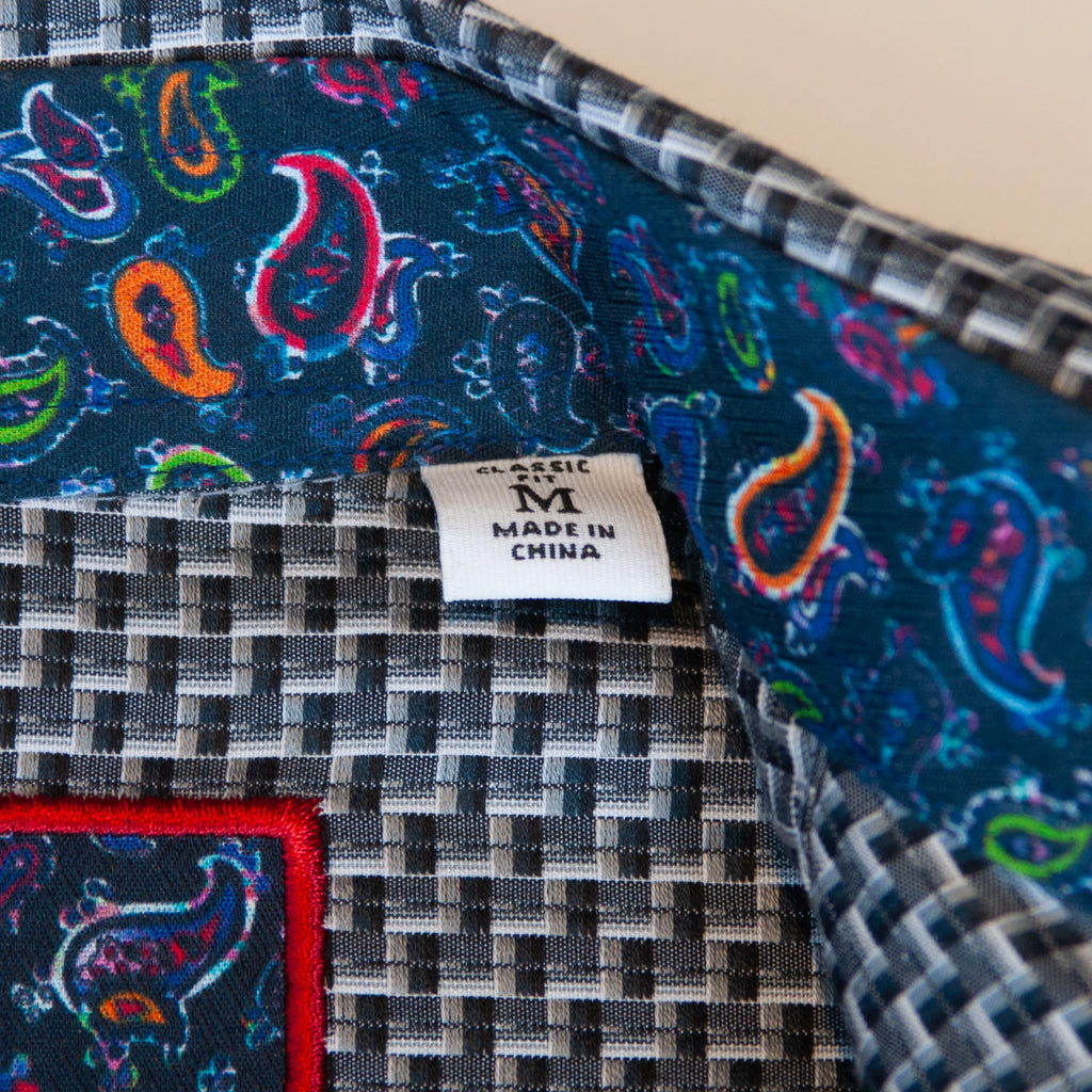 Robert Graham Grey Step Classic Fit Dress Shirt