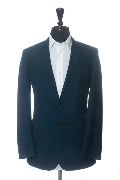 Hugo Boss Navy Blue Check Rhett1 Blazer