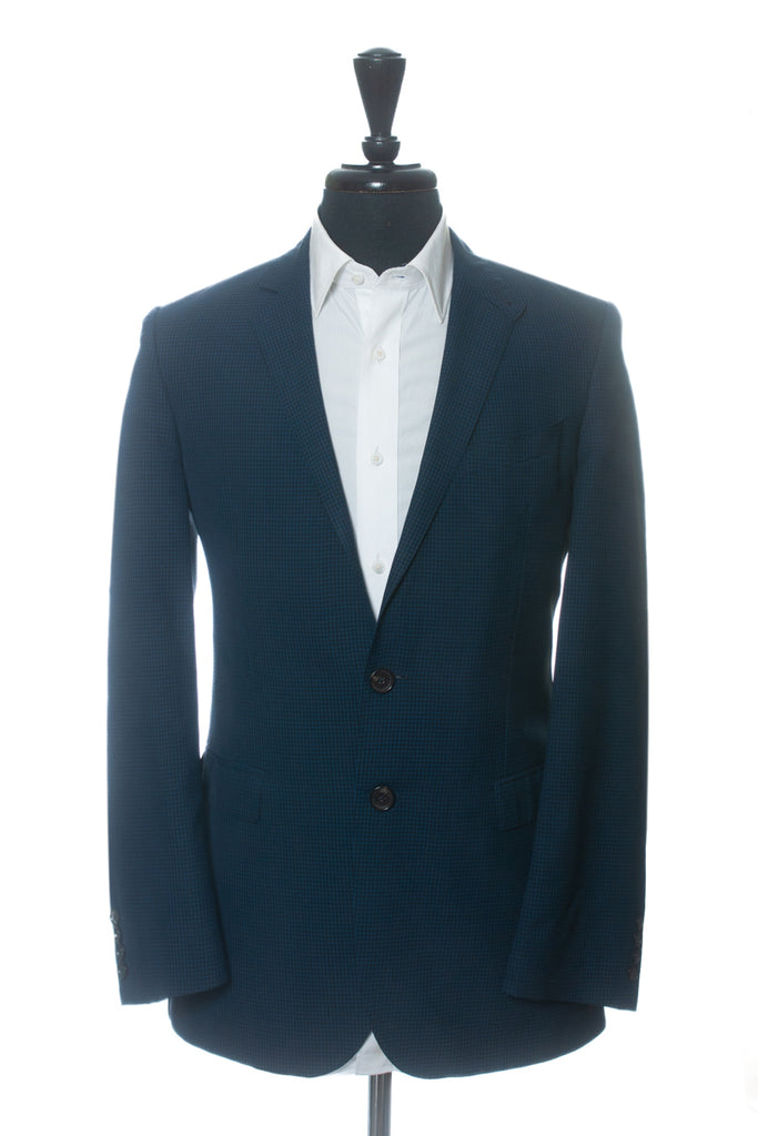 Hugo Boss Navy Blue Check Rhett1 Blazer