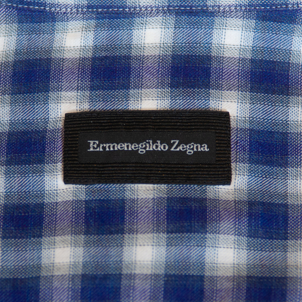 Ermenegildo Zegna Purple Check Dress Shirt