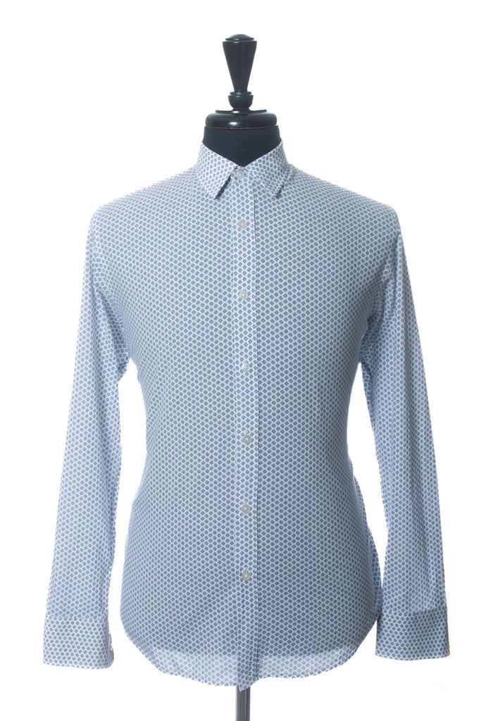 Hugo Boss Regular Fit Blue Print Lukas_2 Dress Shirt