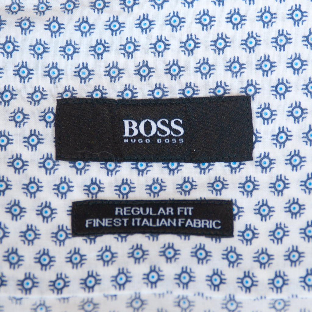 Hugo Boss Regular Fit Blue Print Lukas_2 Dress Shirt