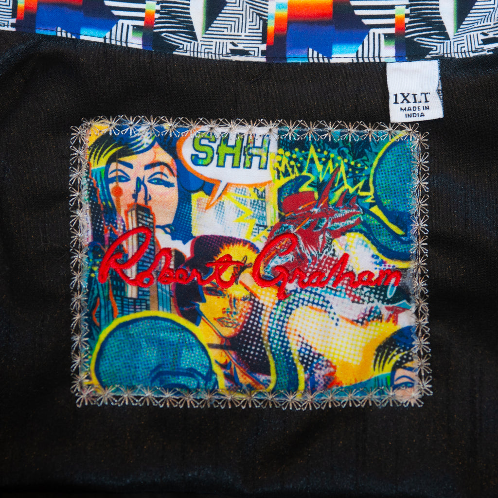 Robert Graham Black Embroidered Shirt