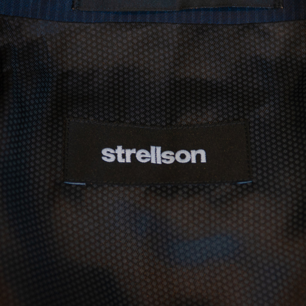 Strellson Premium Navy Blue Tonal Stripe Chet Stream Key Suit