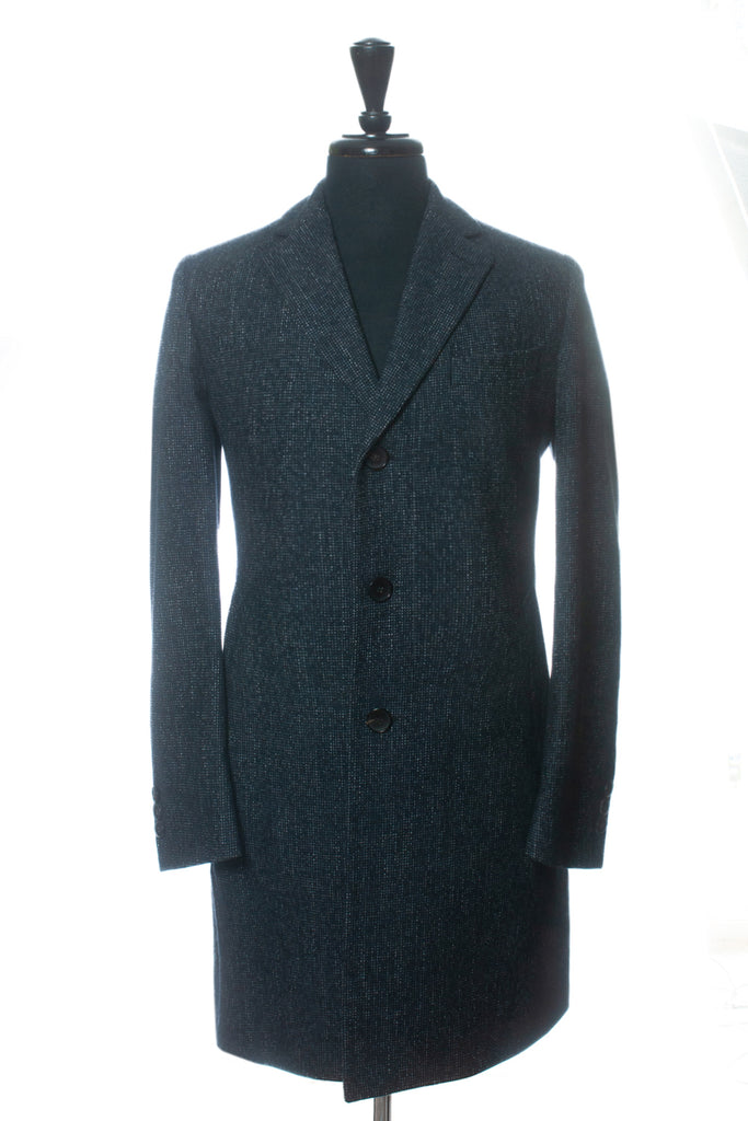 Hugo Boss Dark Blue Weave Slim Fit Nya2 Overcoat