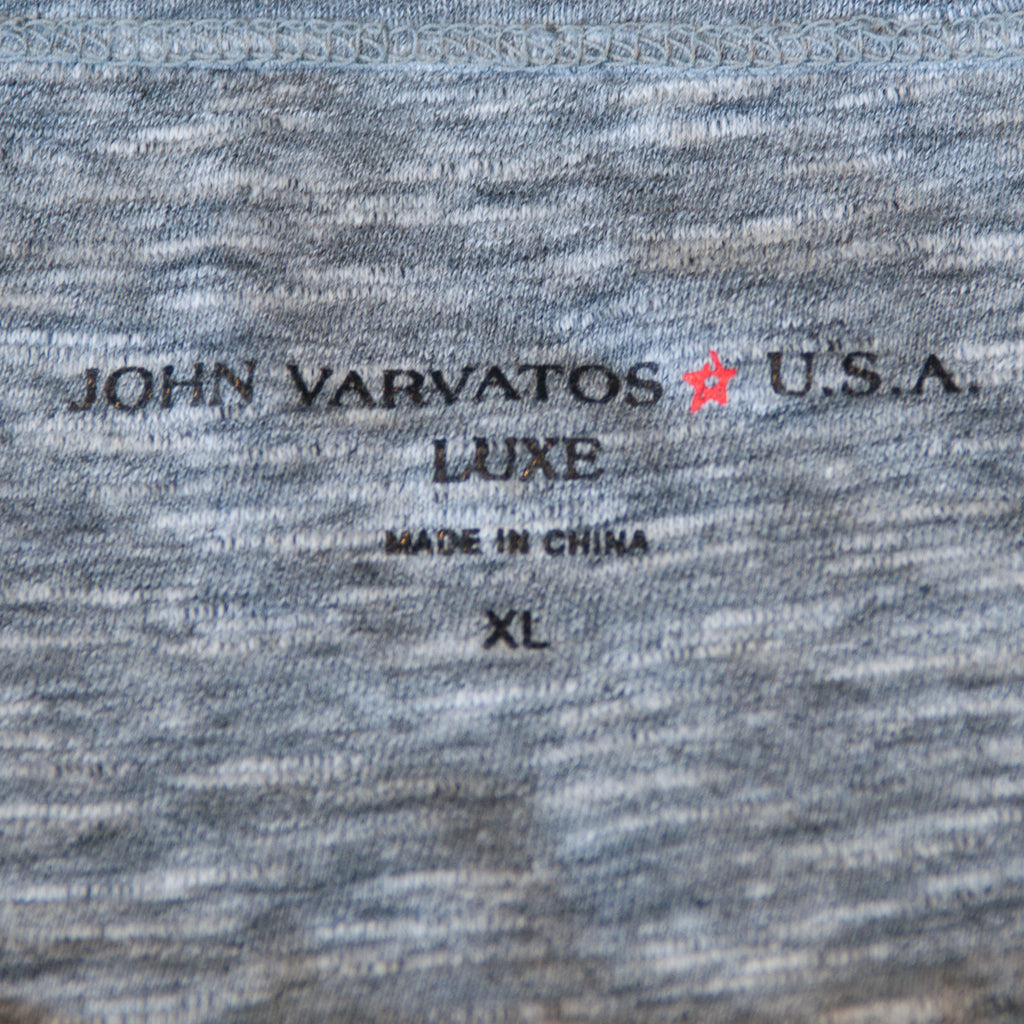 John Varvatos Heathered Grey Henley Shirt