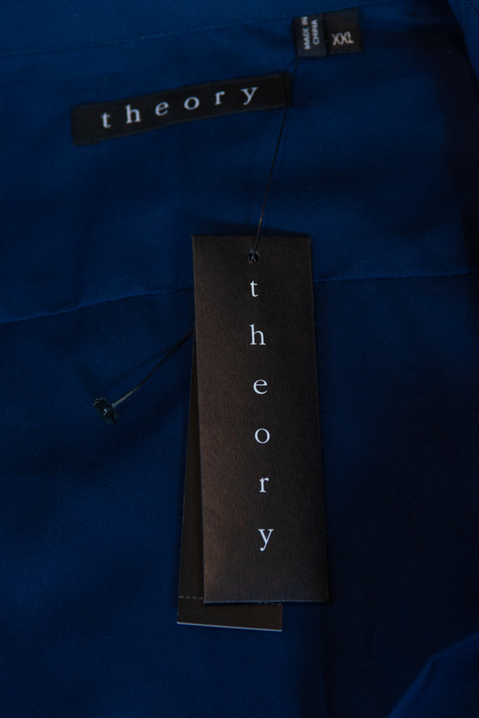 Theory NWT Navy Blue Surf Evident Lyle Dress Shirt