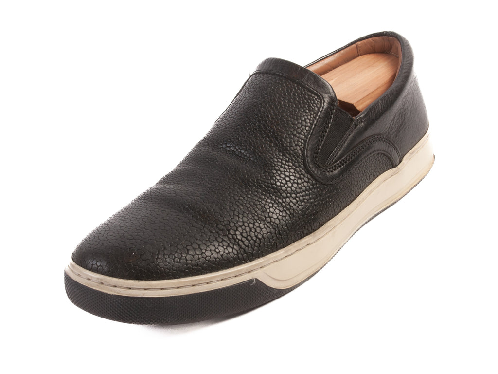 Vince Black Embossed Leather Sneakers