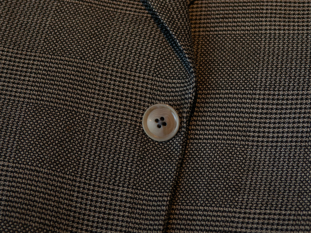 Armani Collezioni Grey Check Silk Blend Blazer