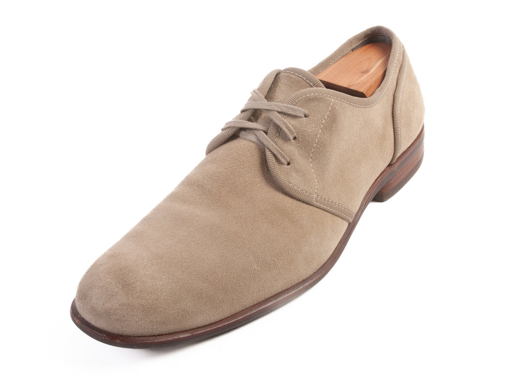 John Varvatos Sand Brown Suede Derby Shoes