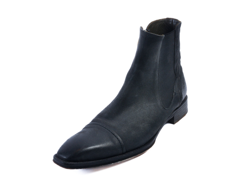 Donald Pliner Signature Black Side Zip Chelsea Boots