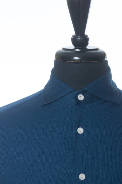 Eton Navy Blue Contemporary Fit Jersey Knit Shirt
