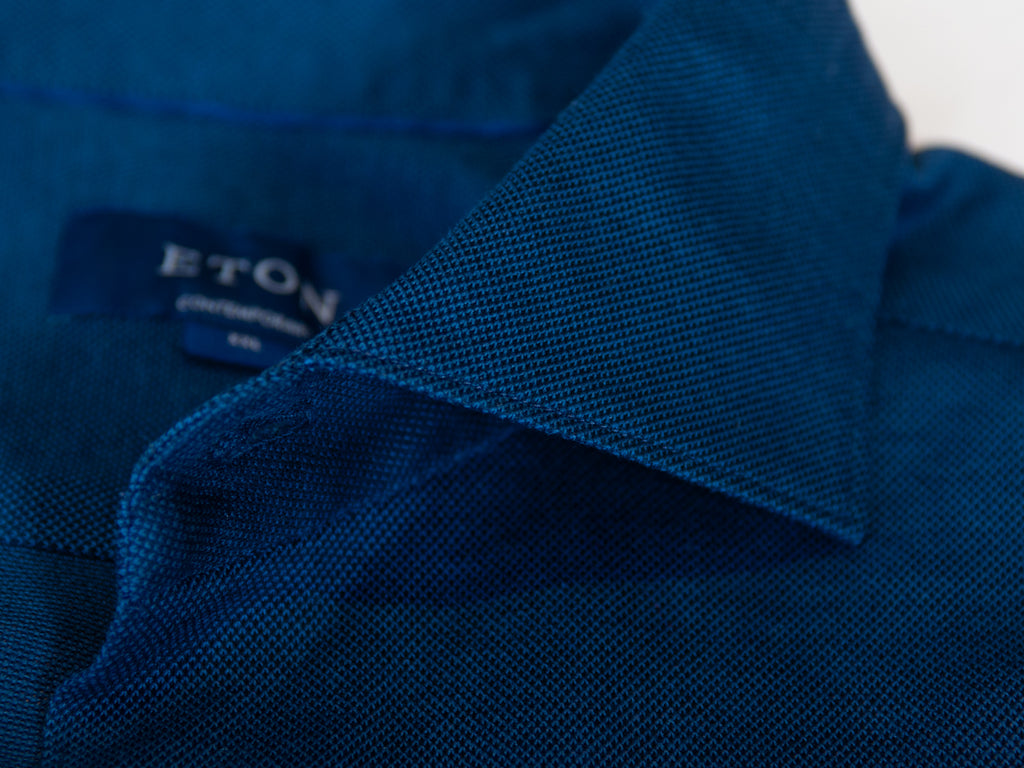 Eton Navy Blue Contemporary Fit Jersey Knit Shirt