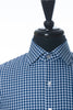 Proper Cloth Navy Blue Gingham Check Non-Iron Supima Cotton Shirt