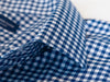 Proper Cloth Navy Blue Gingham Check Non-Iron Supima Cotton Shirt