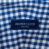 Proper Cloth Navy Blue Gingham Check Non-Iron Supima Cotton Shirt