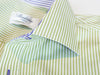 Stenstroms Slim Line Green Striped Luxury Poplin Dress Shirt