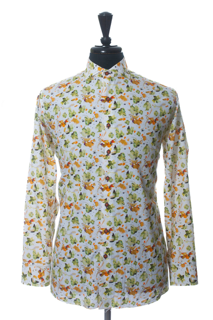 Antonio Valente Floral Print Trim Fit Dress Shirt