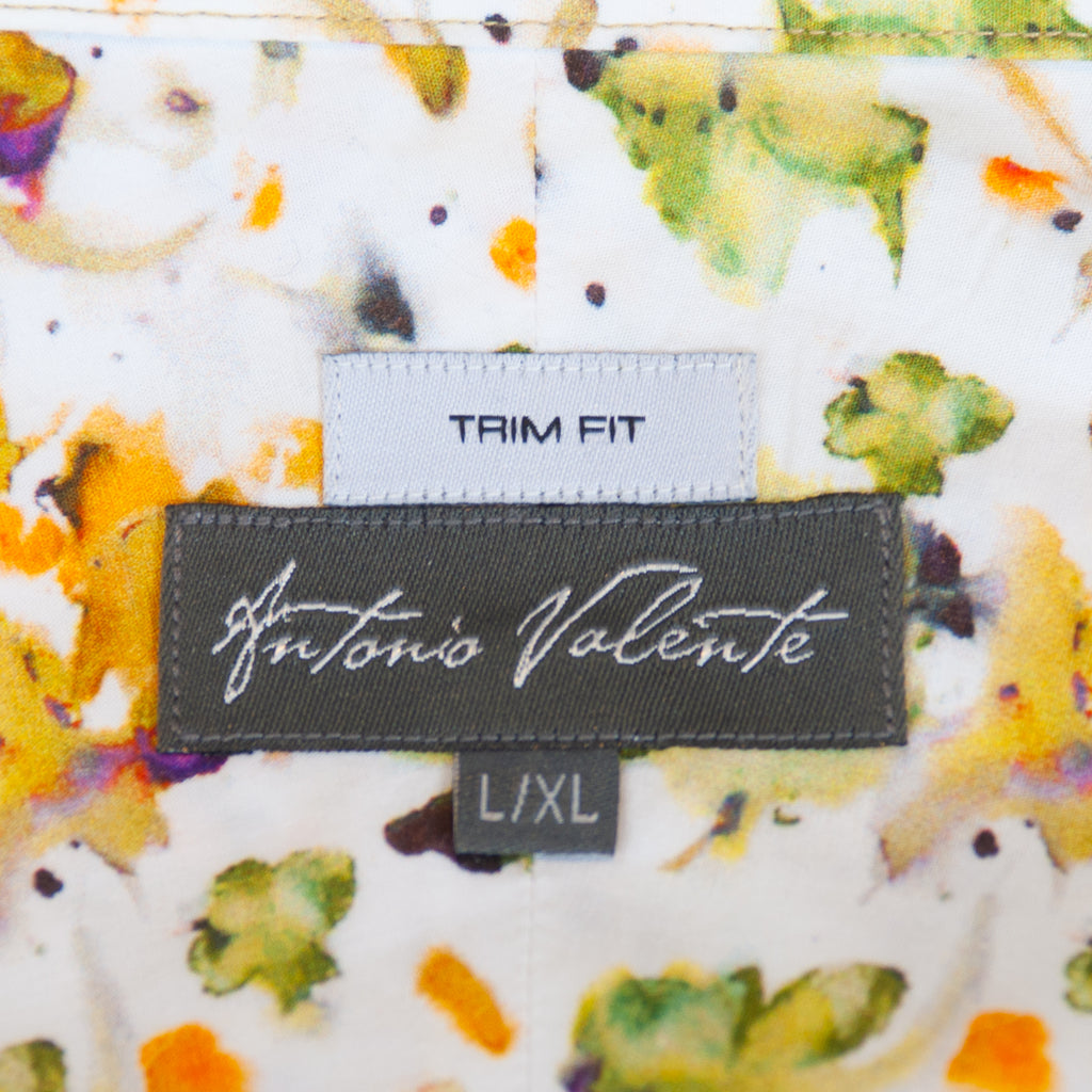 Antonio Valente Floral Print Trim Fit Dress Shirt