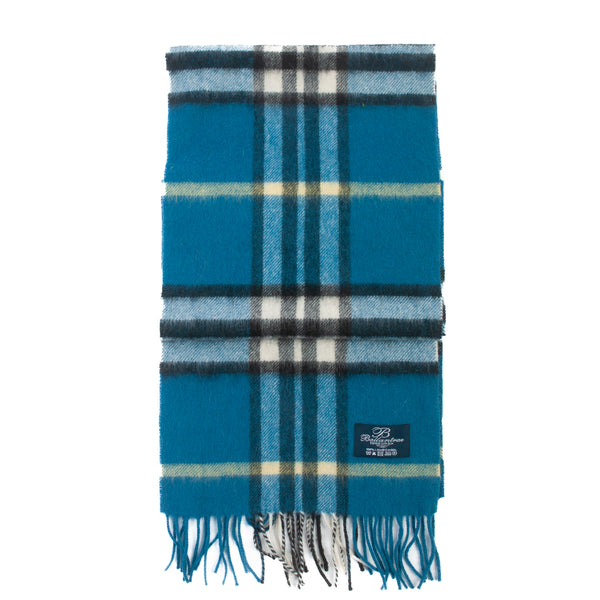 Ballentrae Blue Plaid Lambswool Scarf