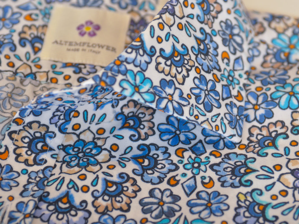 Altemflower Blue Floral Print Shirt