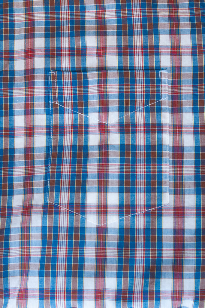 Gustin Brown and Blue Check Button Down Shirt