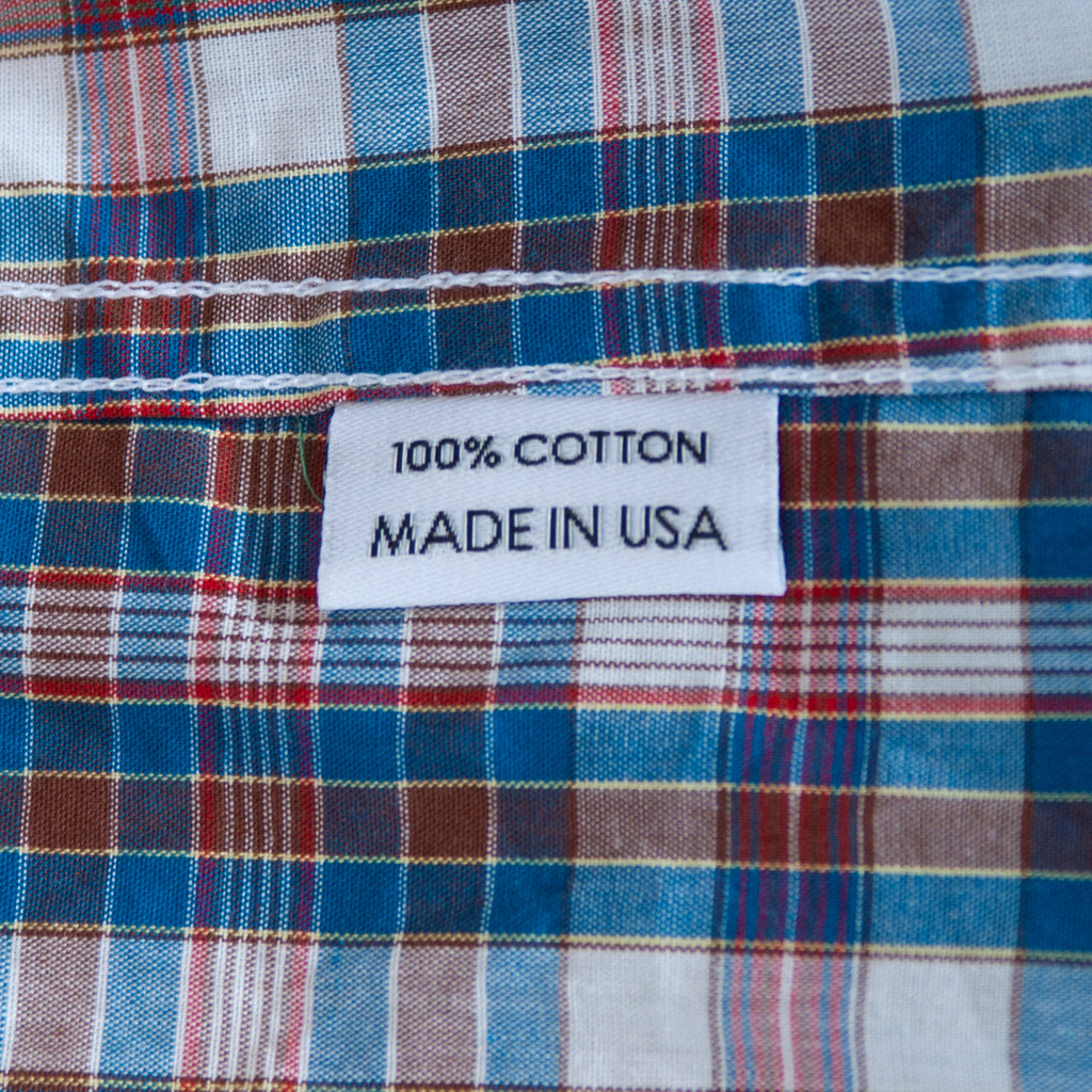 Gustin Brown and Blue Check Button Down Shirt