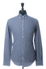 Gustin Navy Blue Gingham Check Button Down Shirt