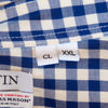 Gustin Navy Blue Gingham Check Button Down Shirt