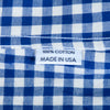 Gustin Navy Blue Gingham Check Button Down Shirt