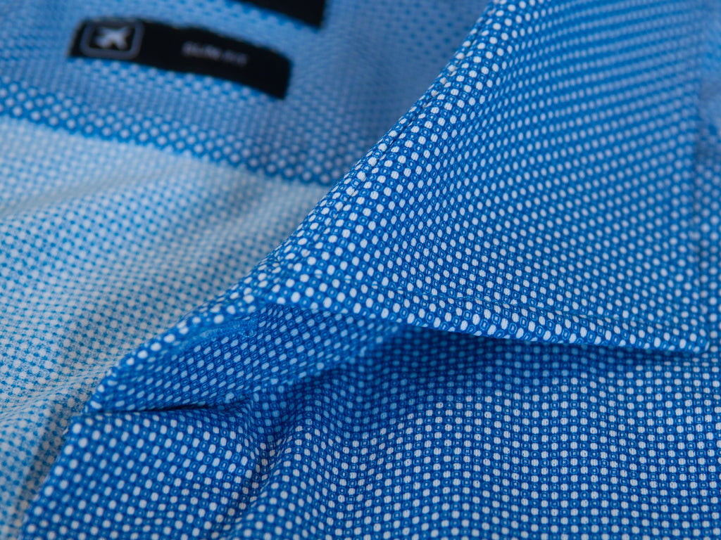 Hugo Boss Jason Blue Birdseye Slim Fit Performance Shirt