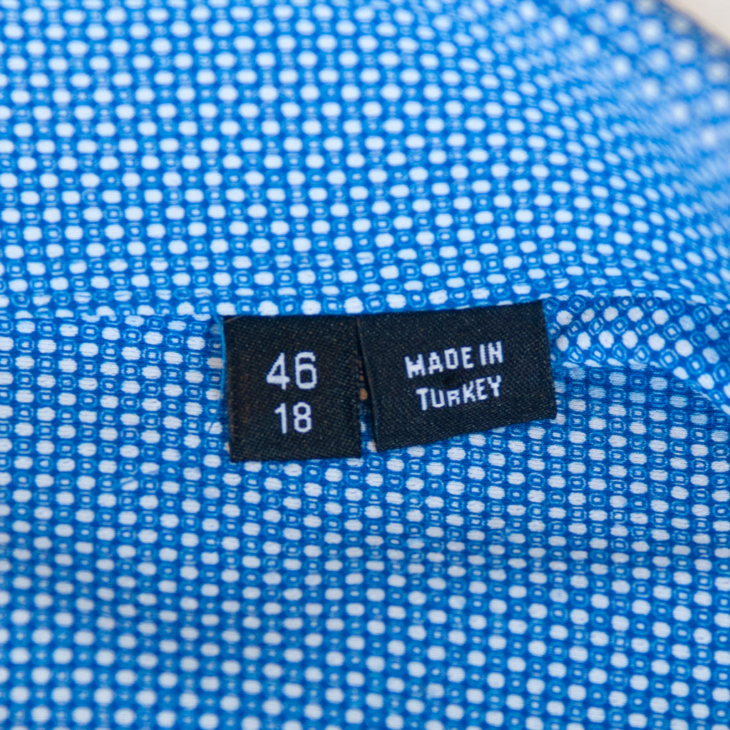 Hugo Boss Jason Blue Birdseye Slim Fit Performance Shirt