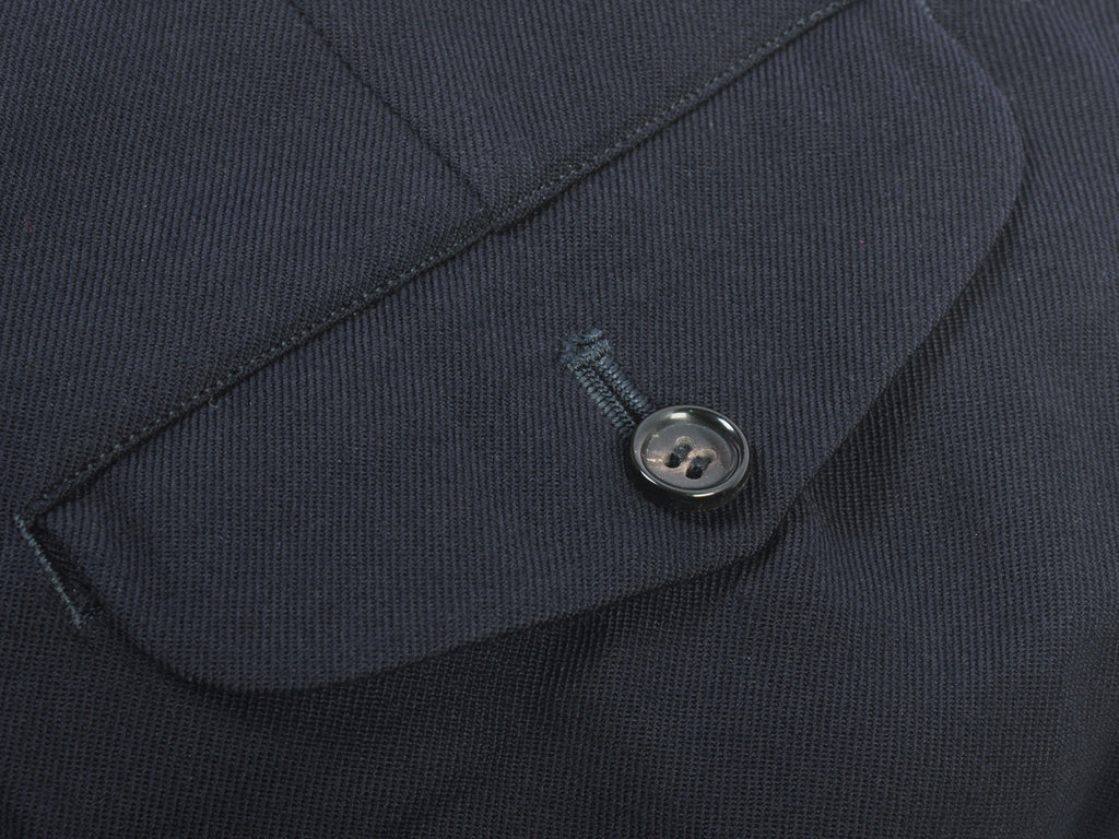 Comme des Garcon Homme Plus Navy Blue Wool Twill Trousers