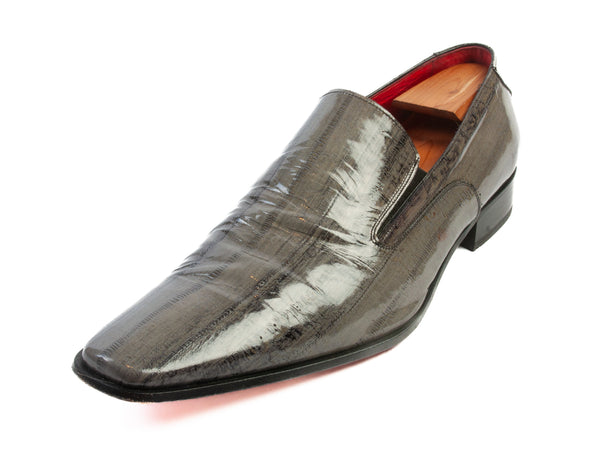 Angel Infantes Grey Printed Slip-ons