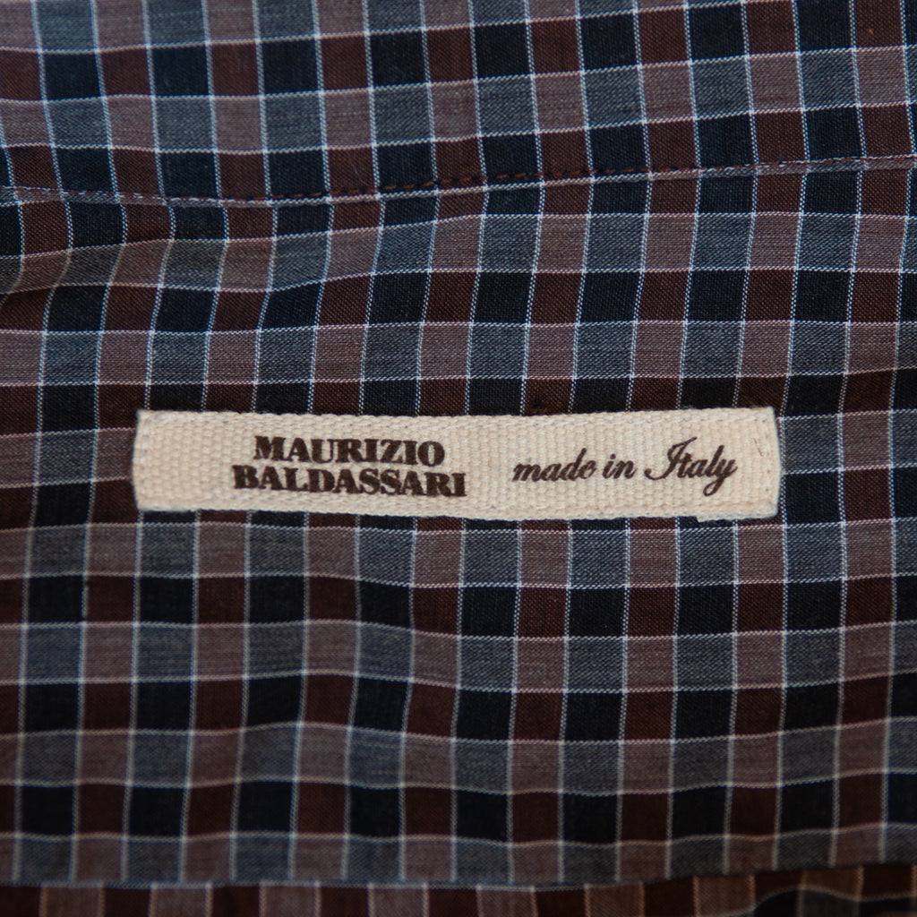 Maurizio Baldessari Brown Check Shirt