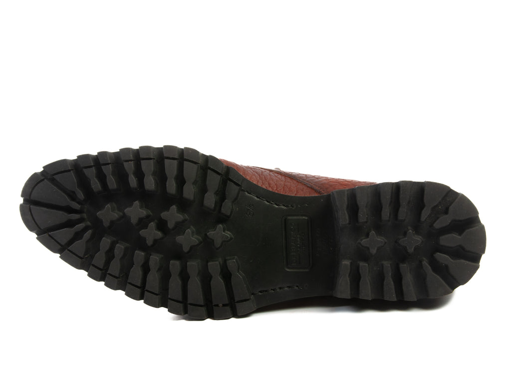 Di Bianco Brown Pebbled Leather Desert Boots