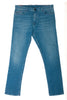 Isaia Washed Blue Stretch Cotton Jeans