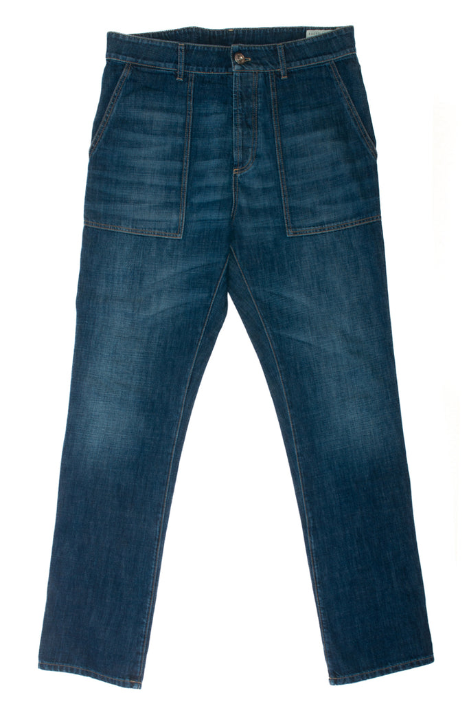 Brunello Cucinelli Blue Leisure Fit Jeans