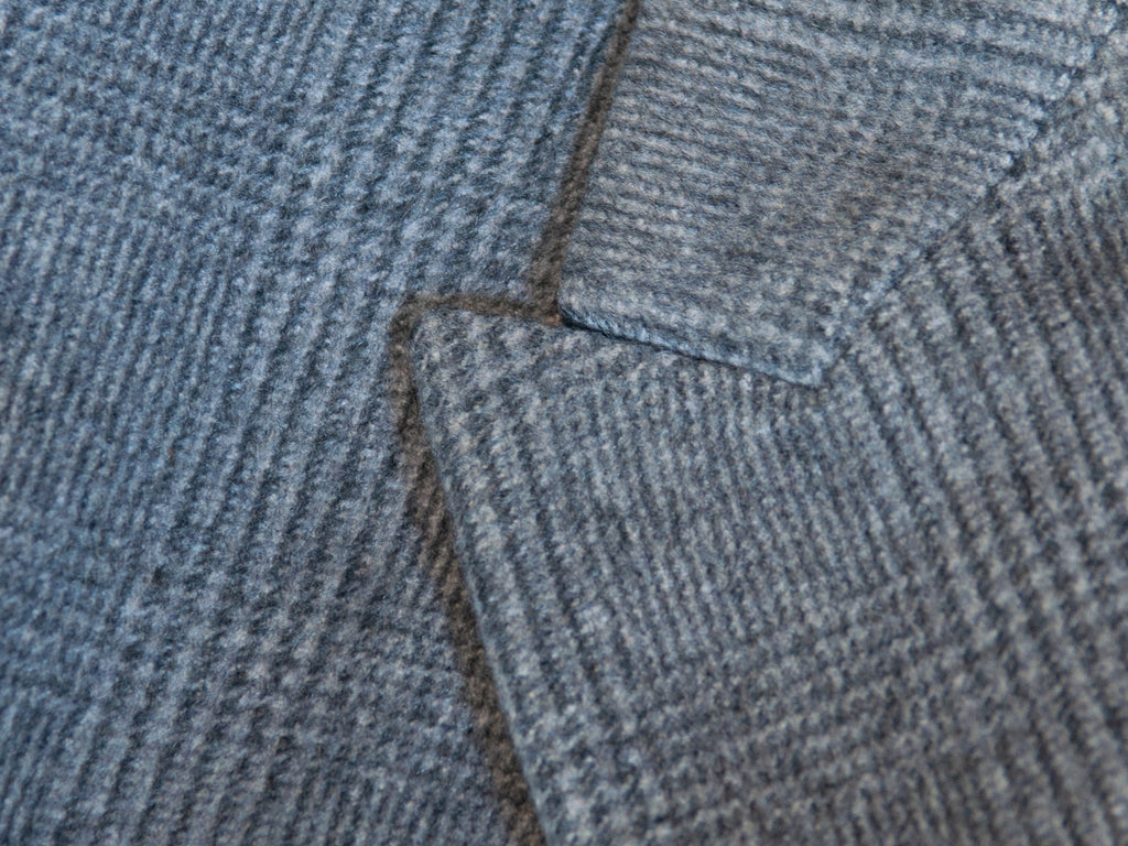 Ports 1961 Grey Check Cashmere Overcoat