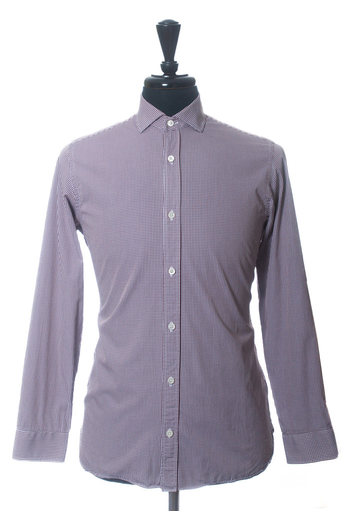 ZZegna Brown Check Soft Touch Dress Shirt