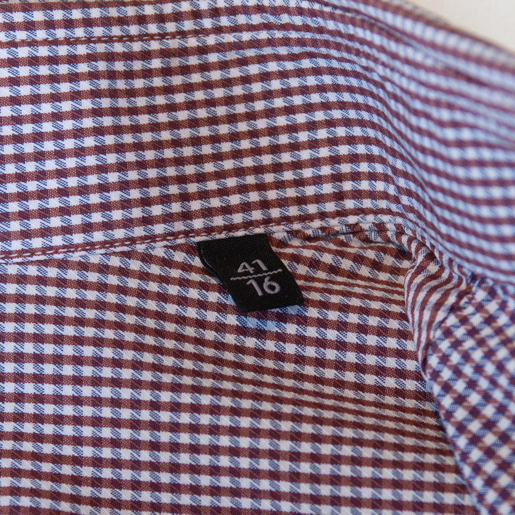 ZZegna Brown Check Soft Touch Dress Shirt