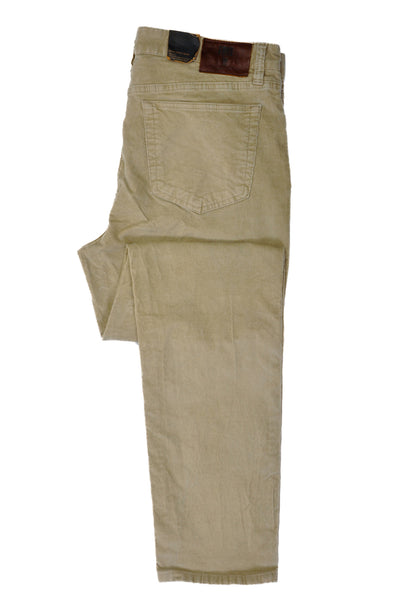 Frye Distressed Light Brown Dean Slim Fit Corduroy Pants