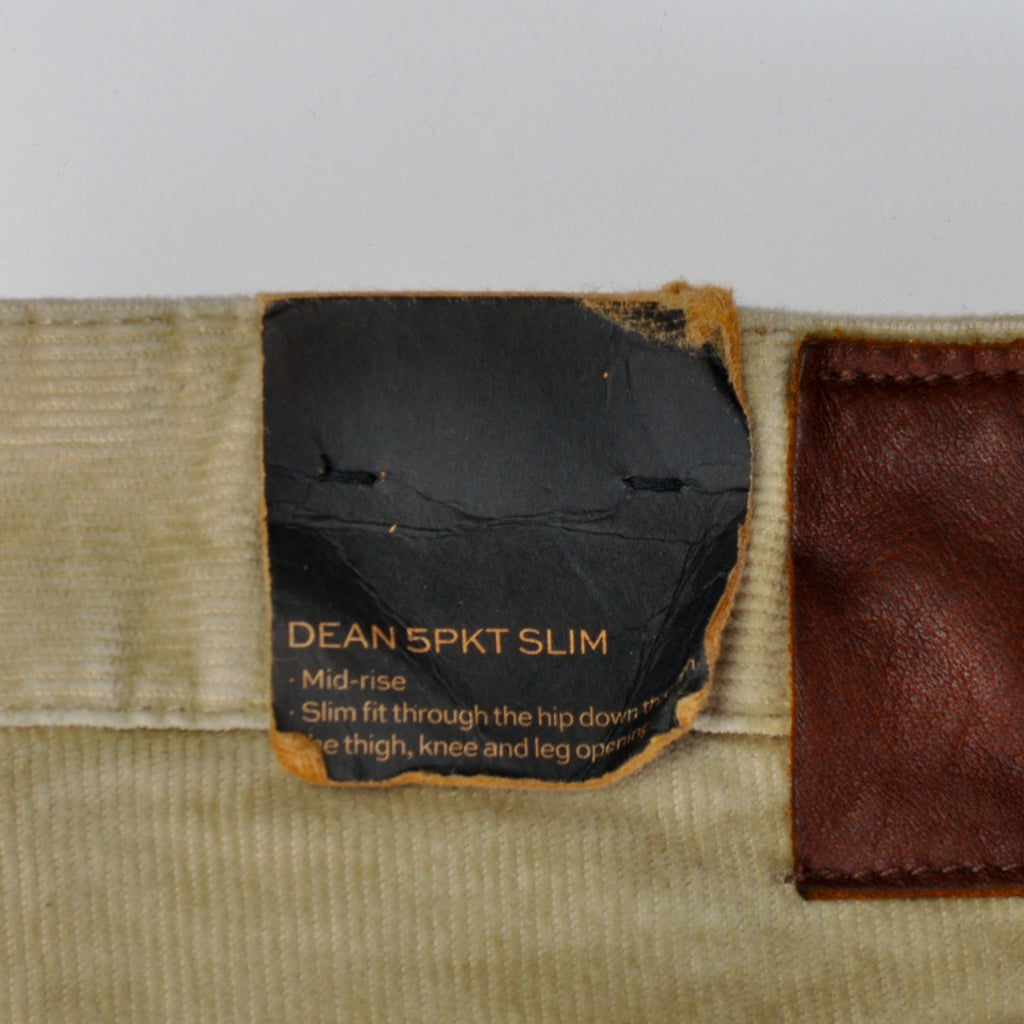 Frye Distressed Light Brown Dean Slim Fit Corduroy Pants