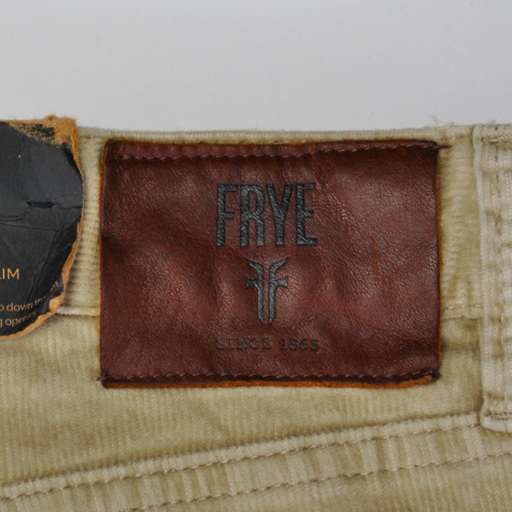 Frye Distressed Light Brown Dean Slim Fit Corduroy Pants