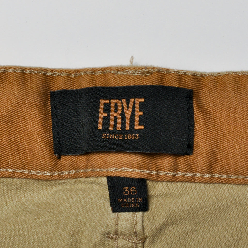 Frye Distressed Light Brown Dean Slim Fit Corduroy Pants