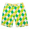 Loudmouth Golf Bold Green Argyle Check Shorts